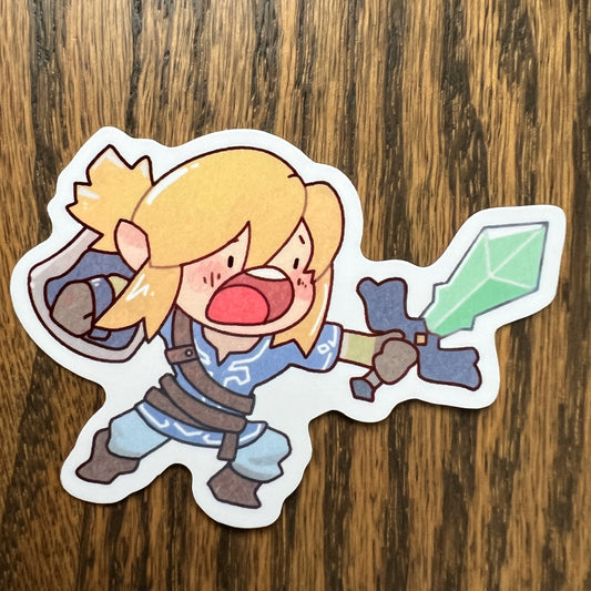 TOTK Zel Da Linkchan Chibi Stickers - Die Cut