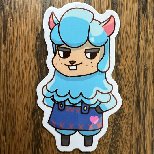 ACNH Cyrus Game Alpaca Stickers - Die Cut