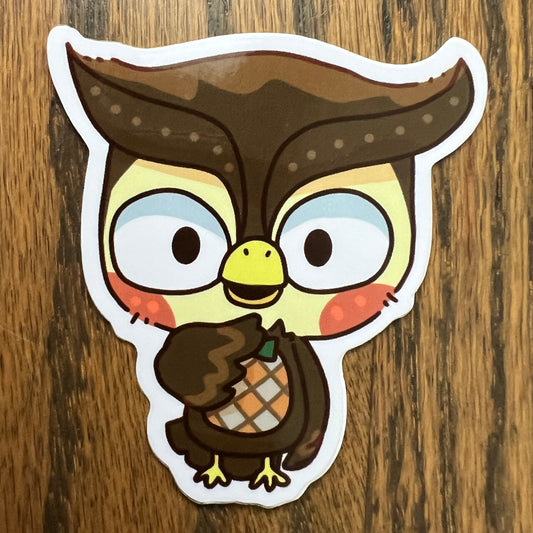 ACNH Blathers Game Owl Stickers - Die Cut