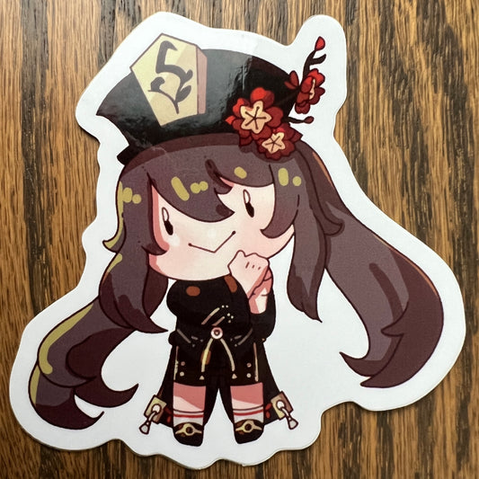 Genshin Impact Hutao Stickers - Die Cut
