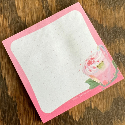 Sakura Latte Food Dot Sticky Notes #NP034
