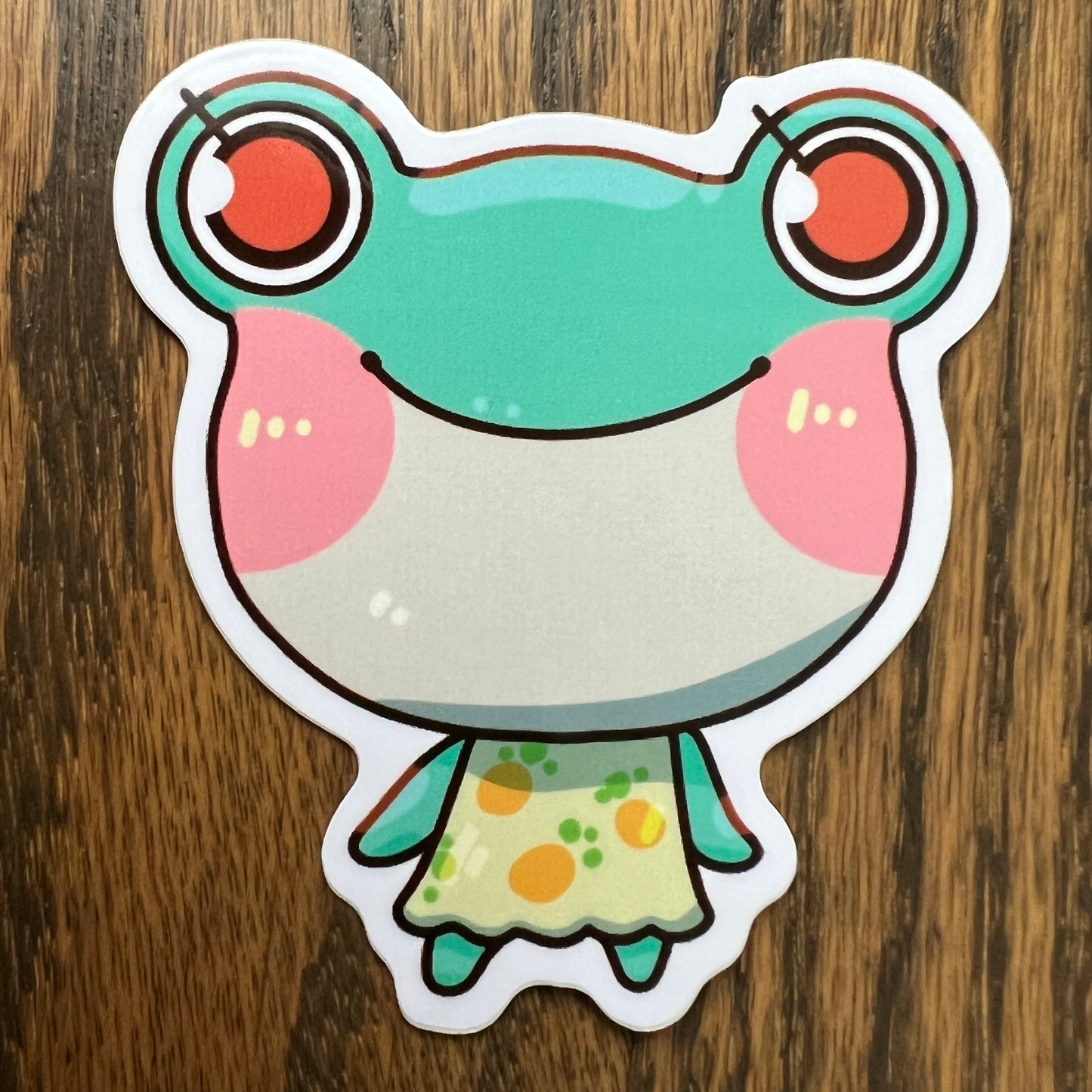 ACNH Lily Game Frog Stickers - Die Cut