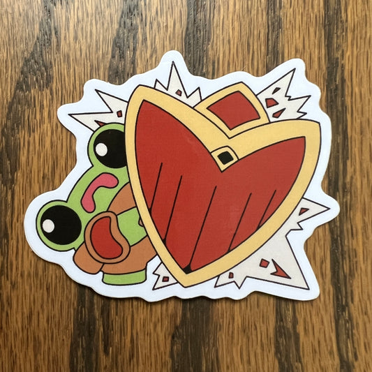 RPG Frogs Tank Warrior Stickers - Die Cut
