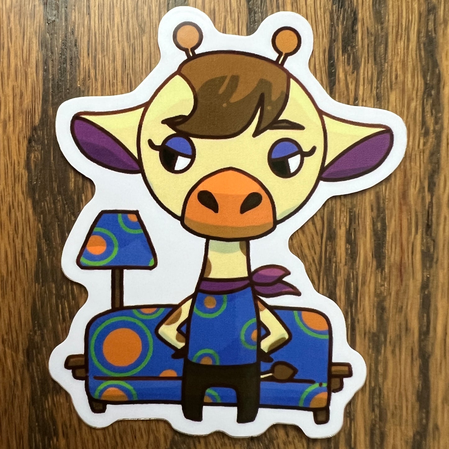 ACNH Gracie Game Giraffe Stickers - Die Cut