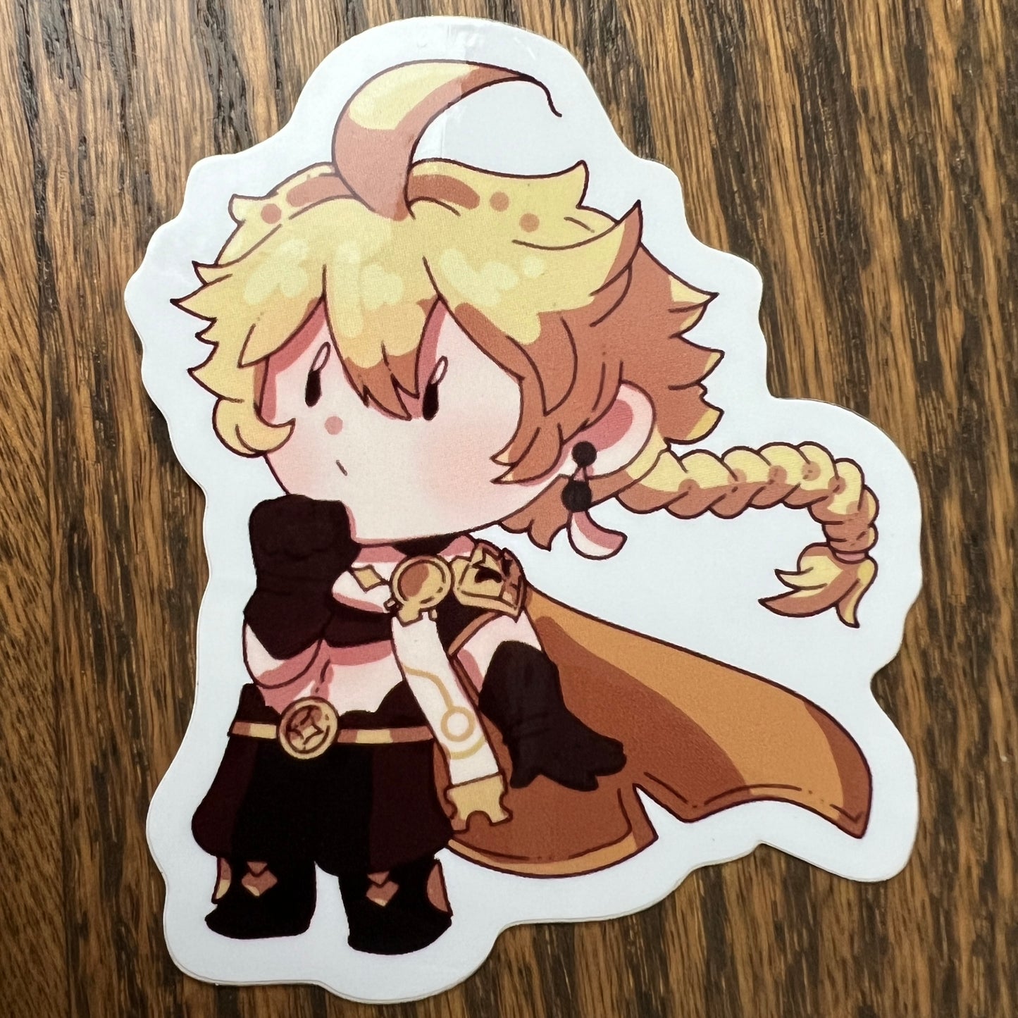 Genshin Impact Traveler Aether Stickers - Die Cut