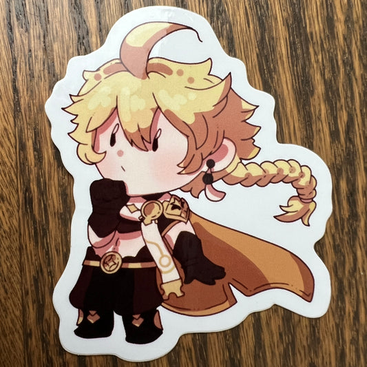 Genshin Impact Traveler Aether Stickers - Die Cut
