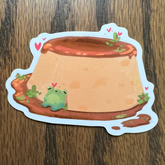 Ribbert Frog Leche Flan Food Stickers - Die Cut