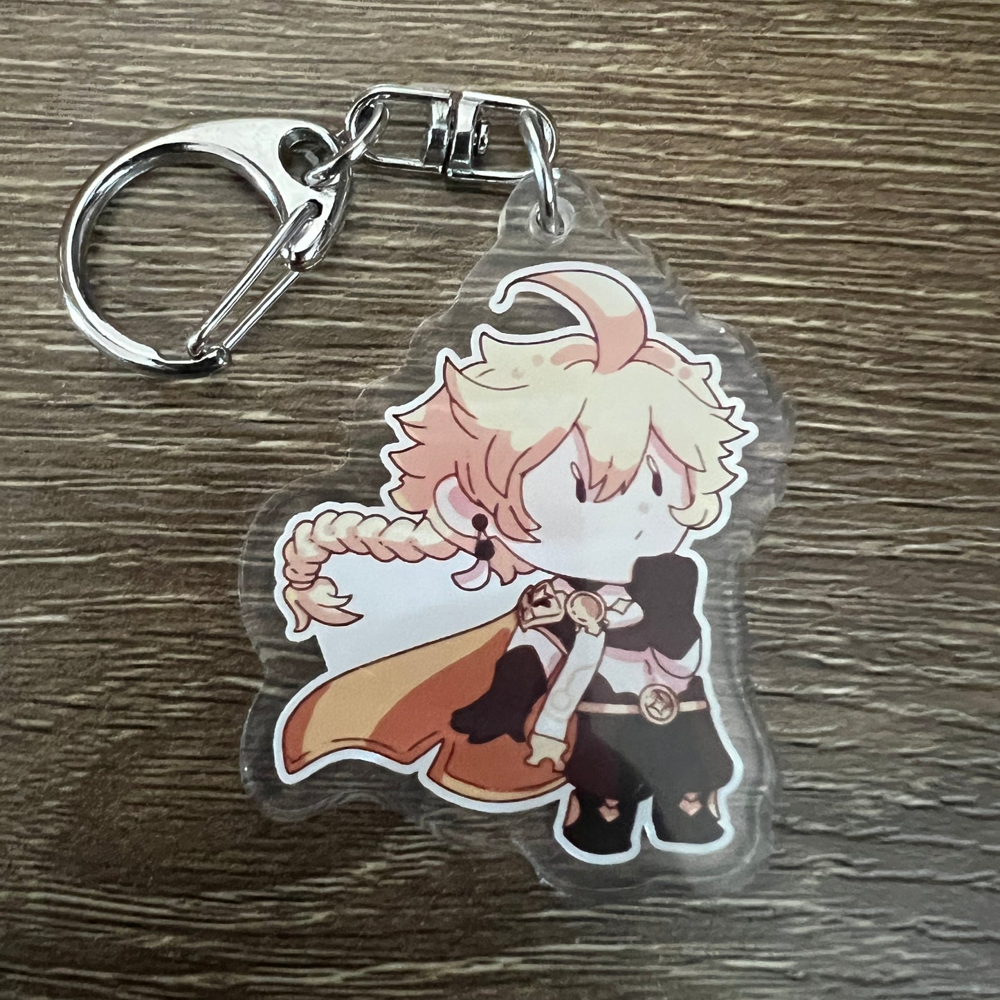 Genshin Impact Aether Traveler M Chibi Acrylic Charm Keychain Accessory #AC203