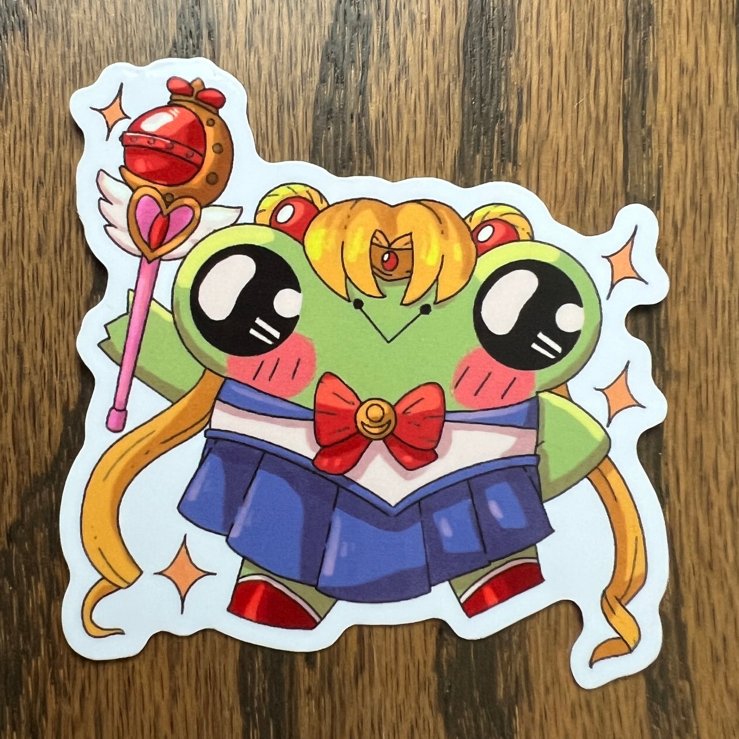 Ribbert Moon Frog Stickers - Die Cut