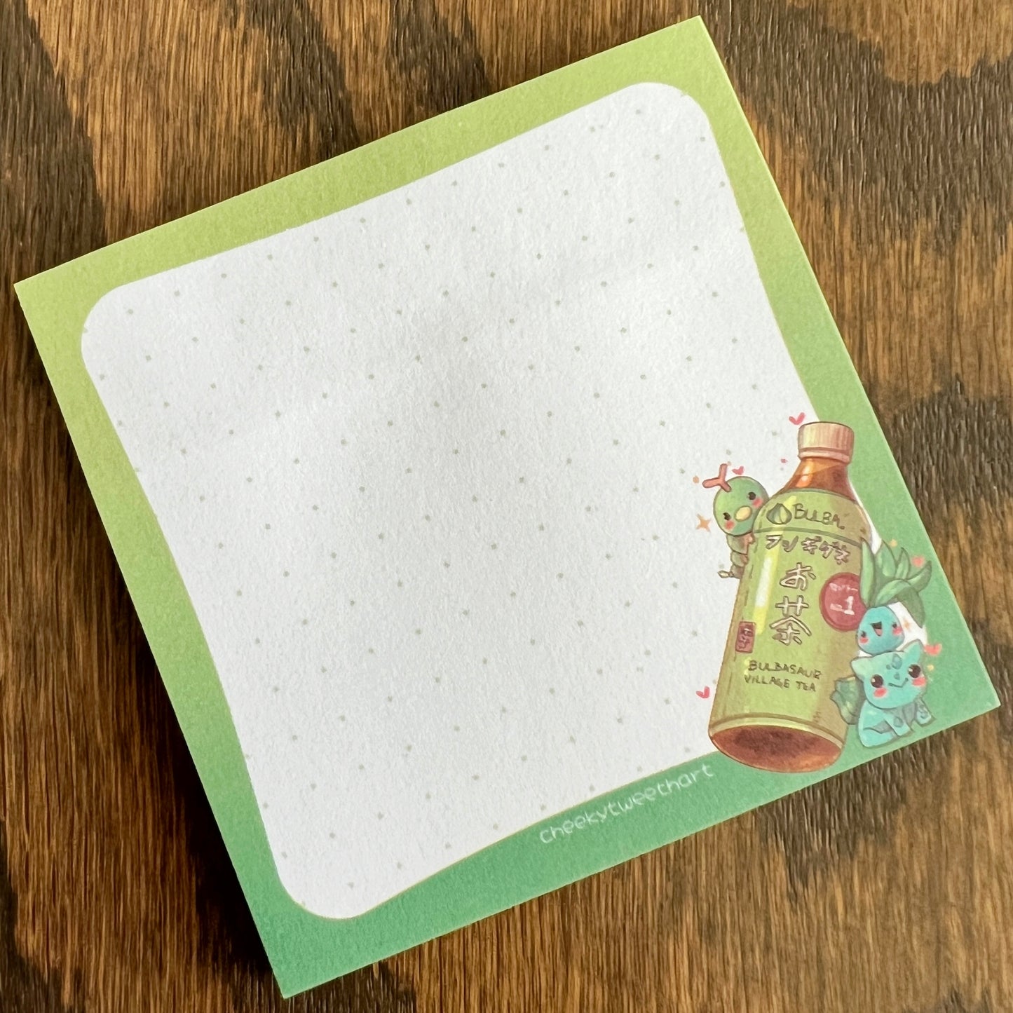 PKMN Bulbasaur Tea Anime Dot Sticky Notes #NP008