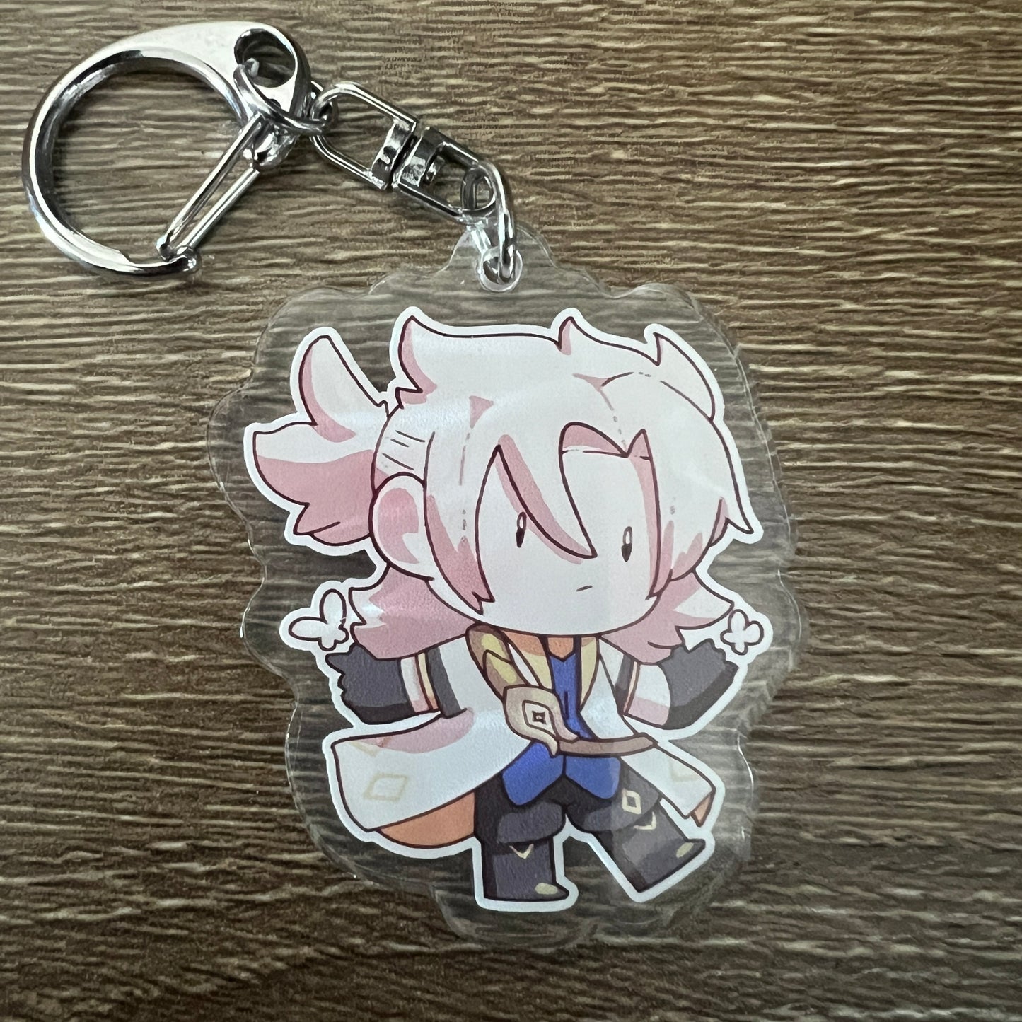 Genshin Impact Albedo Chibi Acrylic Charm Keychain Accessory #AC176