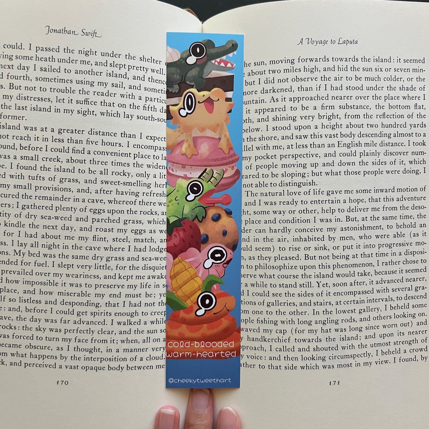 Animal Caiman, Bearded Dragon, Chameleon, Axolotl, Snake Food Bookmark #B014
