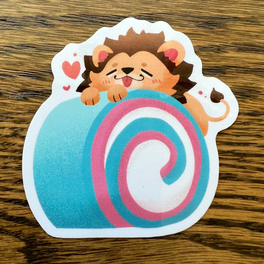 Pride Lion Gender Roll Cake Transgender Stickers - Die Cut