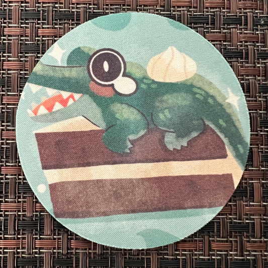 Reptile Caiman Alligator Crocodile Cake Coaster #C007