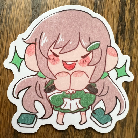 Honkai Star Rail Qingque Chibi Stickers - Die Cut