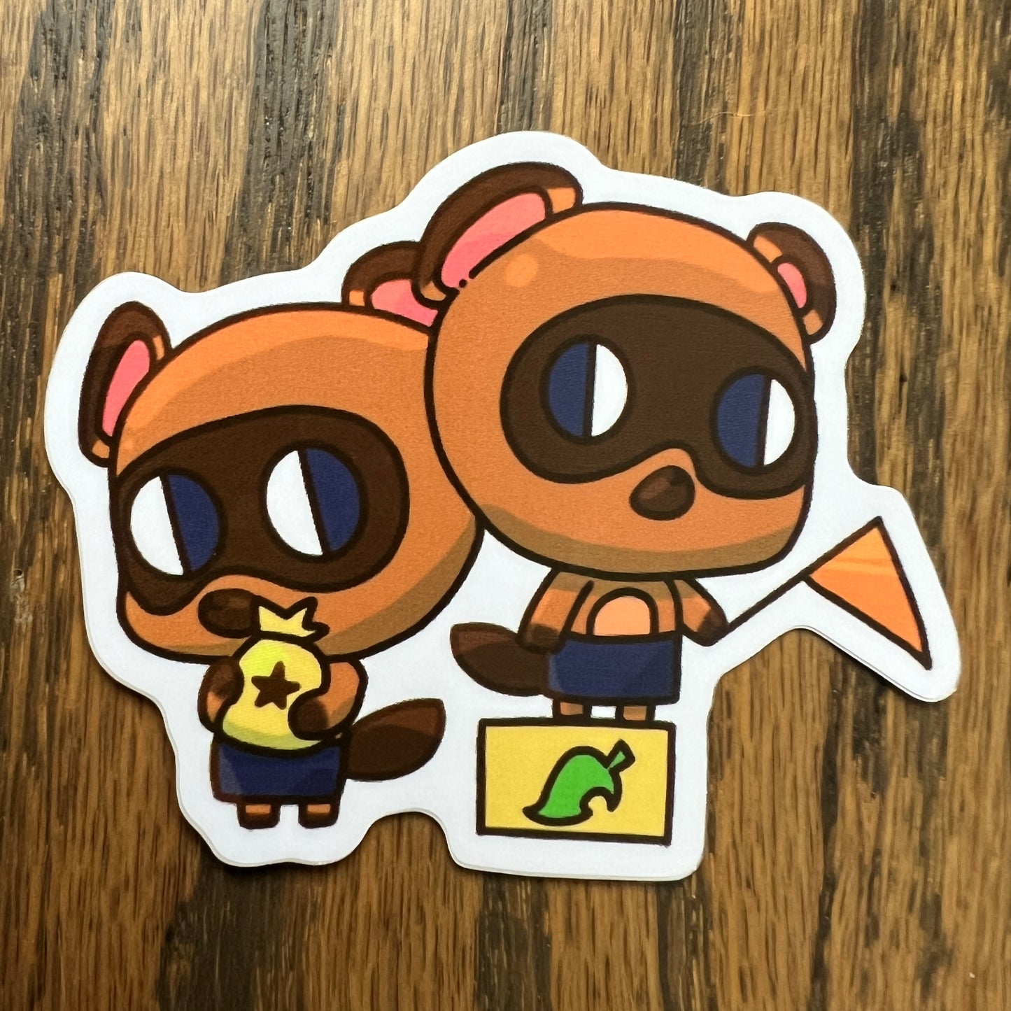 ACNH Timmy and Tommy Tanuki Stickers - Die Cut