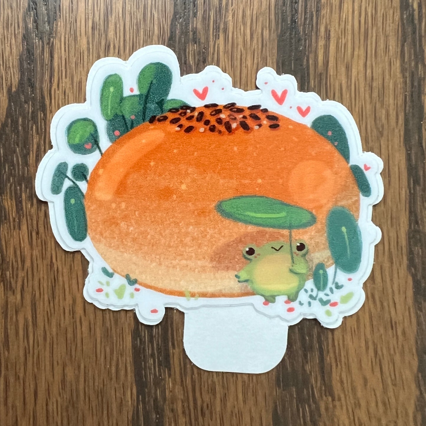 Anpan Bread Ribbert Frog Stickers - Die Cut
