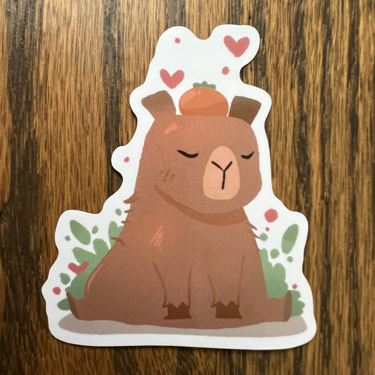 Meditate Cap'n Capybara Stickers - Die Cut