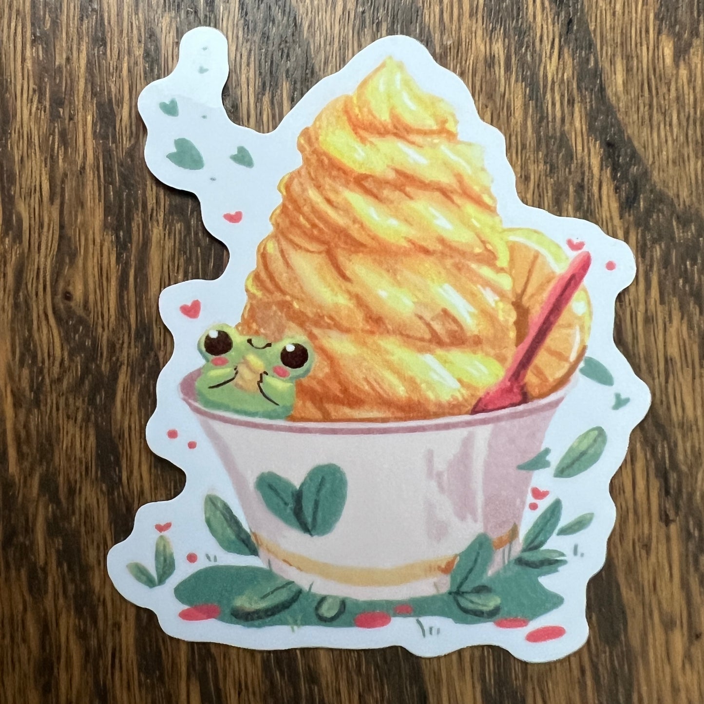 Pineapple Whip Ribbert Frog Stickers - Die Cut