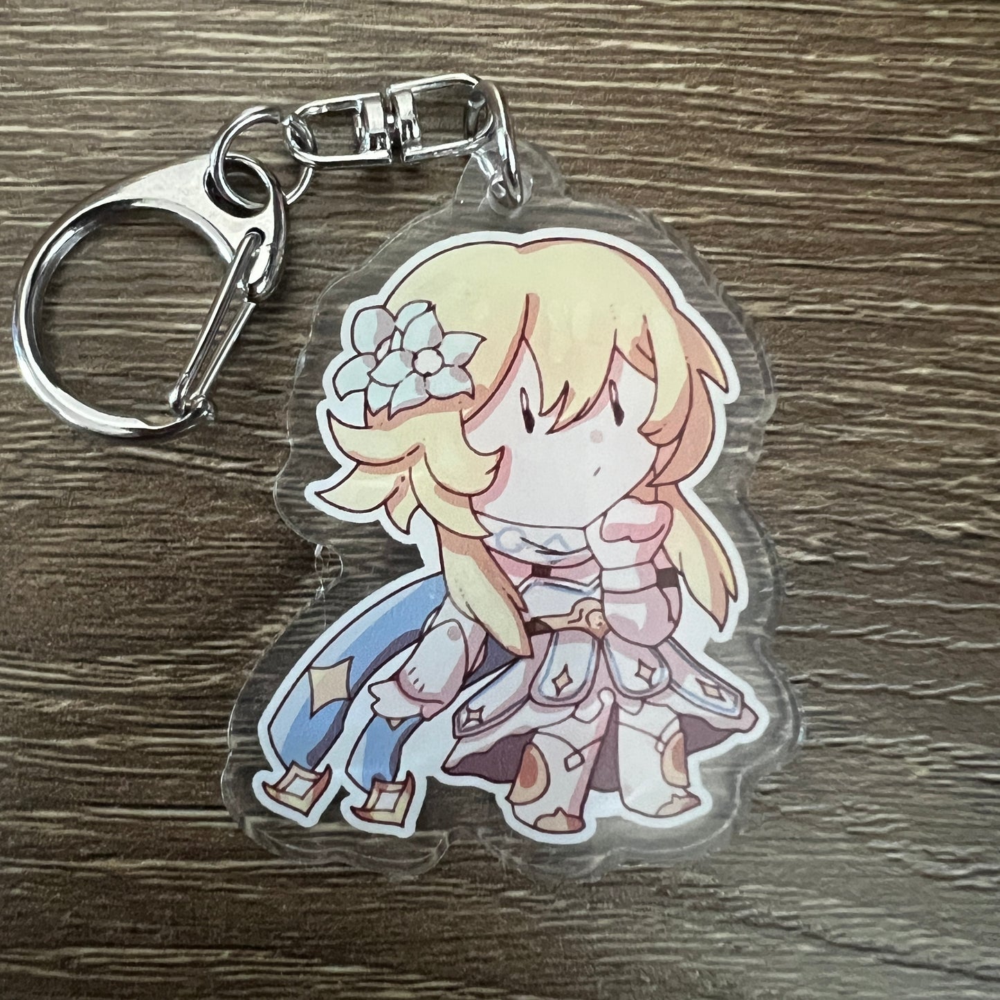 Genshin Impact Lumine Traveler F Chibi Acrylic Charm Keychain Accessory #AC204
