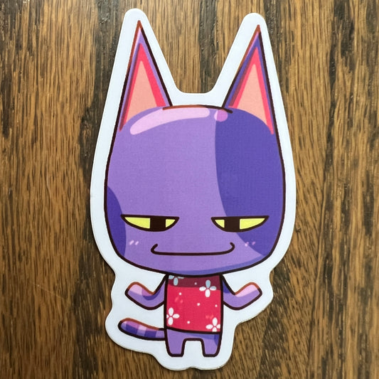 ACNH Bob Game Cat Stickers - Die Cut