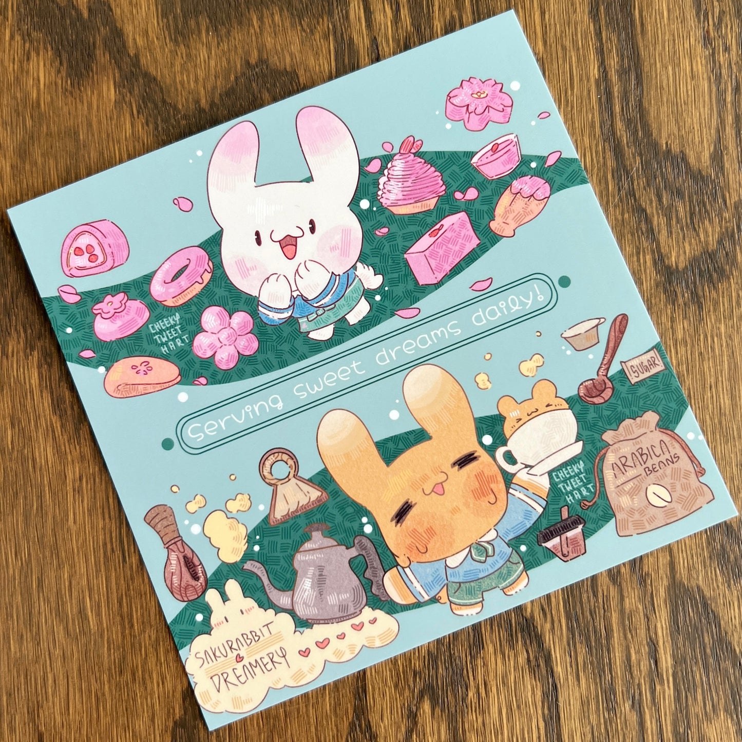 Sakurabbit Dreamery Bean Bloom Bunny Rabbit Art Prints - Patreon Limited Edition 23 Mar #AP1021