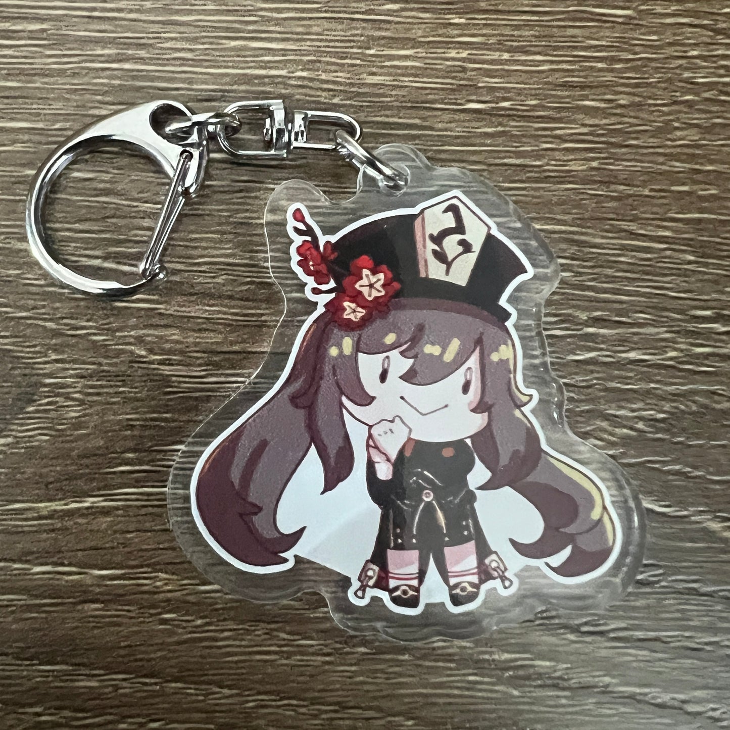 Genshin Impact Hutao Chibi Acrylic Charm Keychain Accessory #AC186