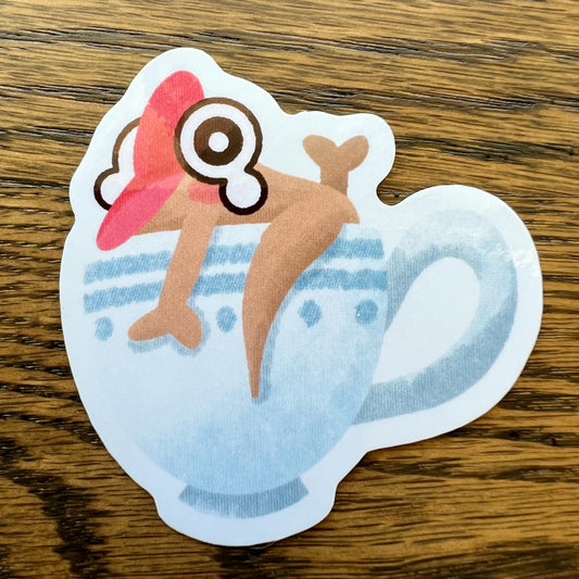 Reptile Gecko Tea Cup Stickers - Die Cut