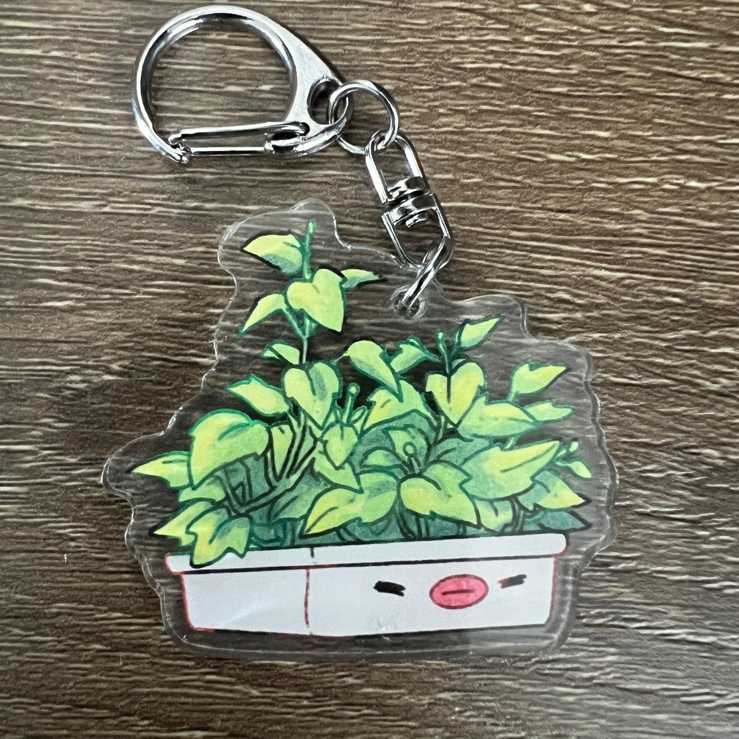PotHead Sweet Potato Plant Acrylic Charm Keychain Accessory #AC166