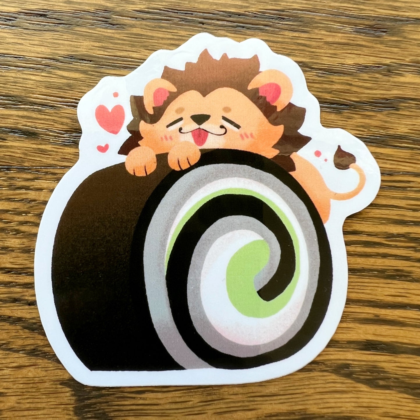 Pride Lion Gender Roll Cake Agender Stickers - Die Cut