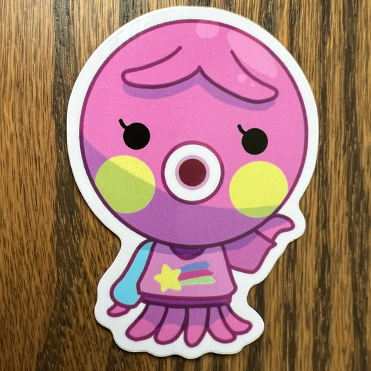 ACNH Marina Game Octopus Stickers - Die Cut