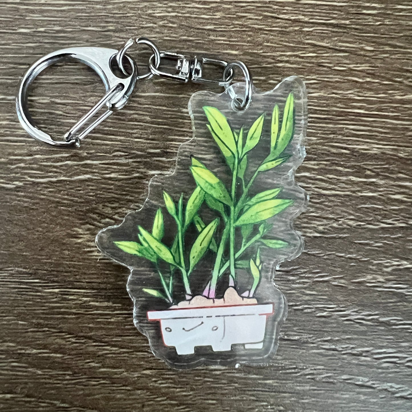 PotHead Ginger Plant Acrylic Charm Keychain Accessory #AC169