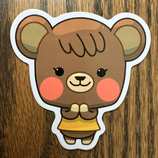 ACNH Maple Game Bear Stickers - Die Cut
