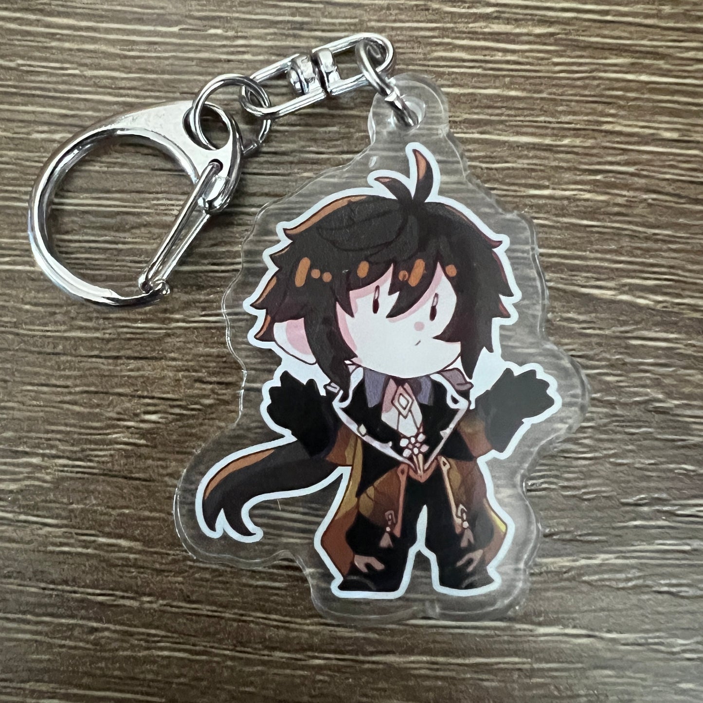 Genshin Impact Zhongli Chibi Acrylic Charm Keychain Accessory #AC211