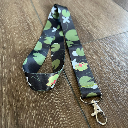 Lily Pad Ribbert Frog Lanyard