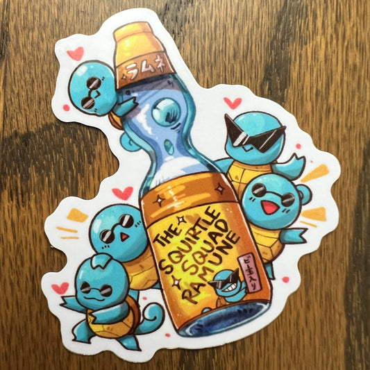 PKMN Anime Squirchan Soda Stickers - Die Cut