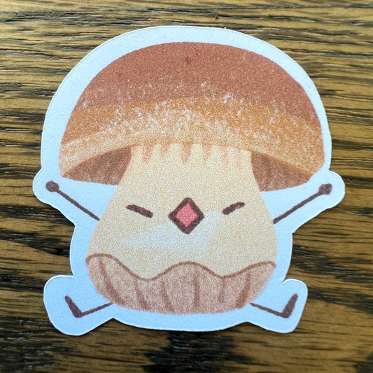 Mushboy Cremini Mushroom Stickers - Die Cut
