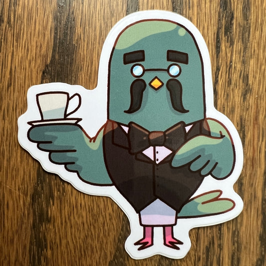ACNH Brewster Game Pigeon Stickers - Die Cut