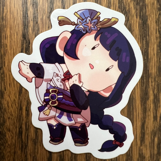 Genshin Impact Raiden Shogun Stickers - Die Cut