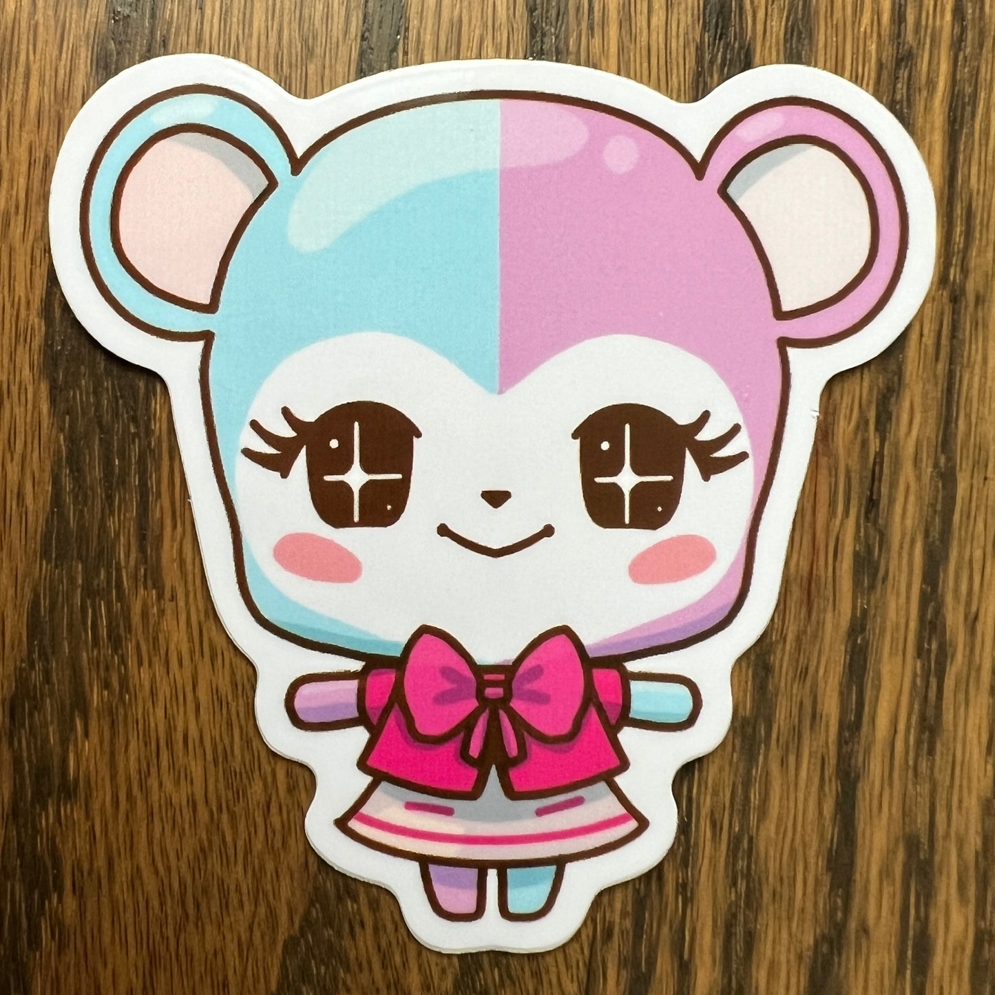 ACNH Judy Game Bear Stickers - Die Cut