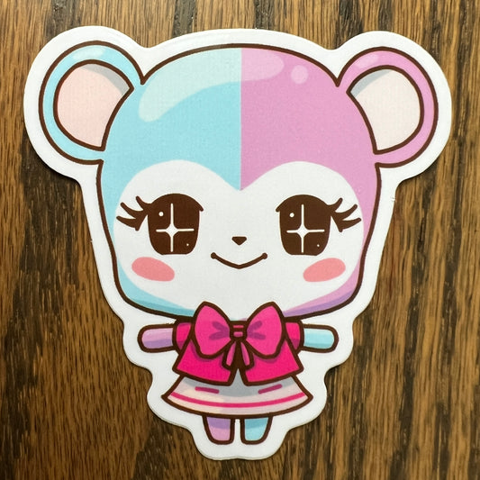 ACNH Judy Game Bear Stickers - Die Cut