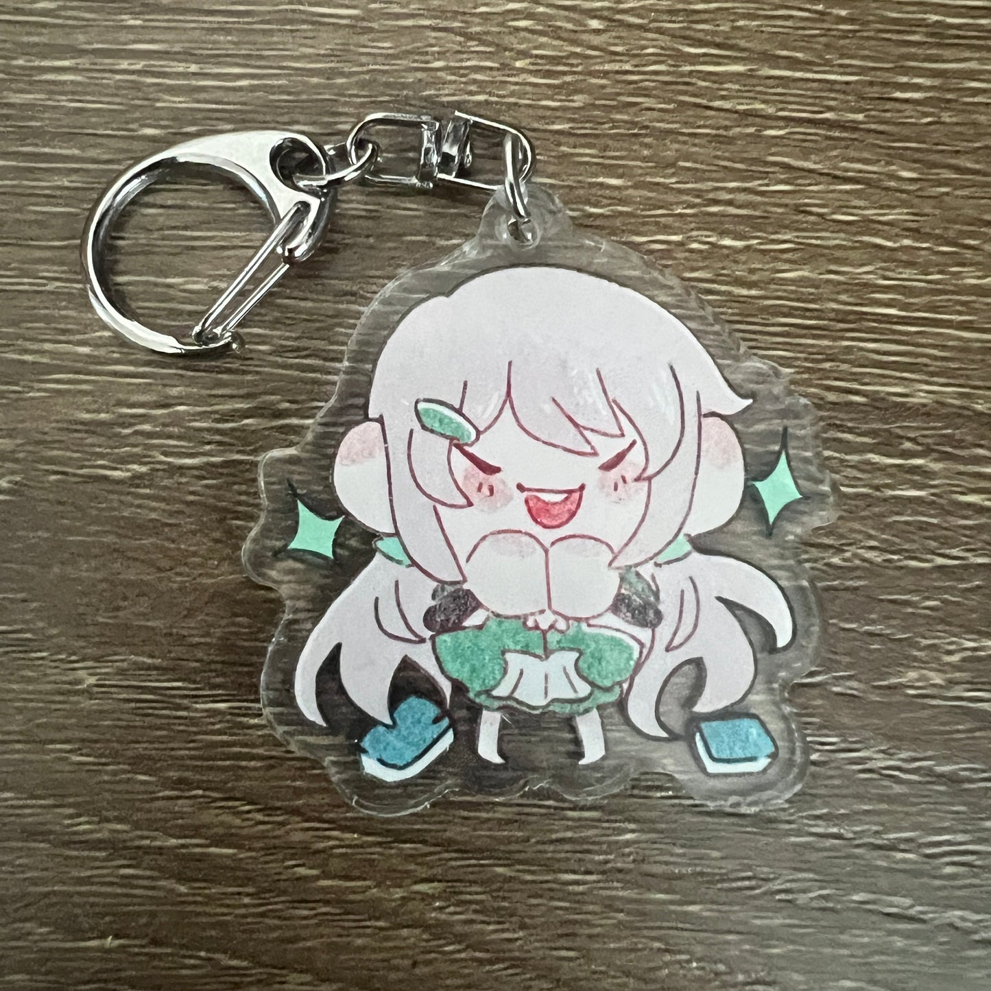Honkai Star Rail Qingque Chibi Acrylic Charm Keychain Accessory #AC120
