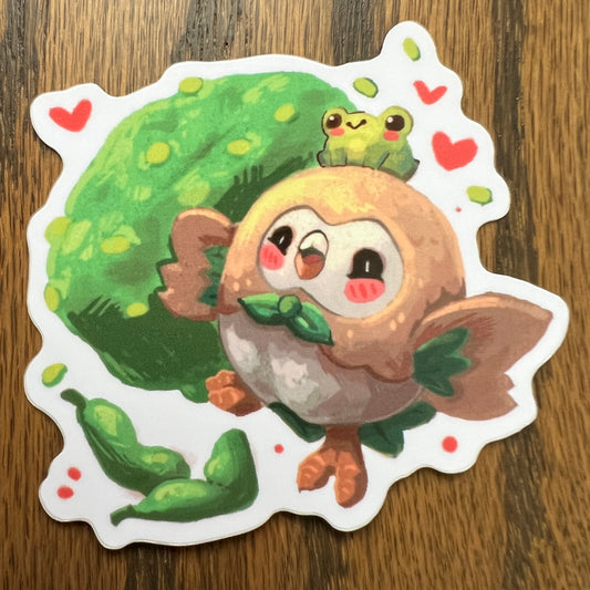 PKMN Anime Rowlchan Stickers - Die Cut