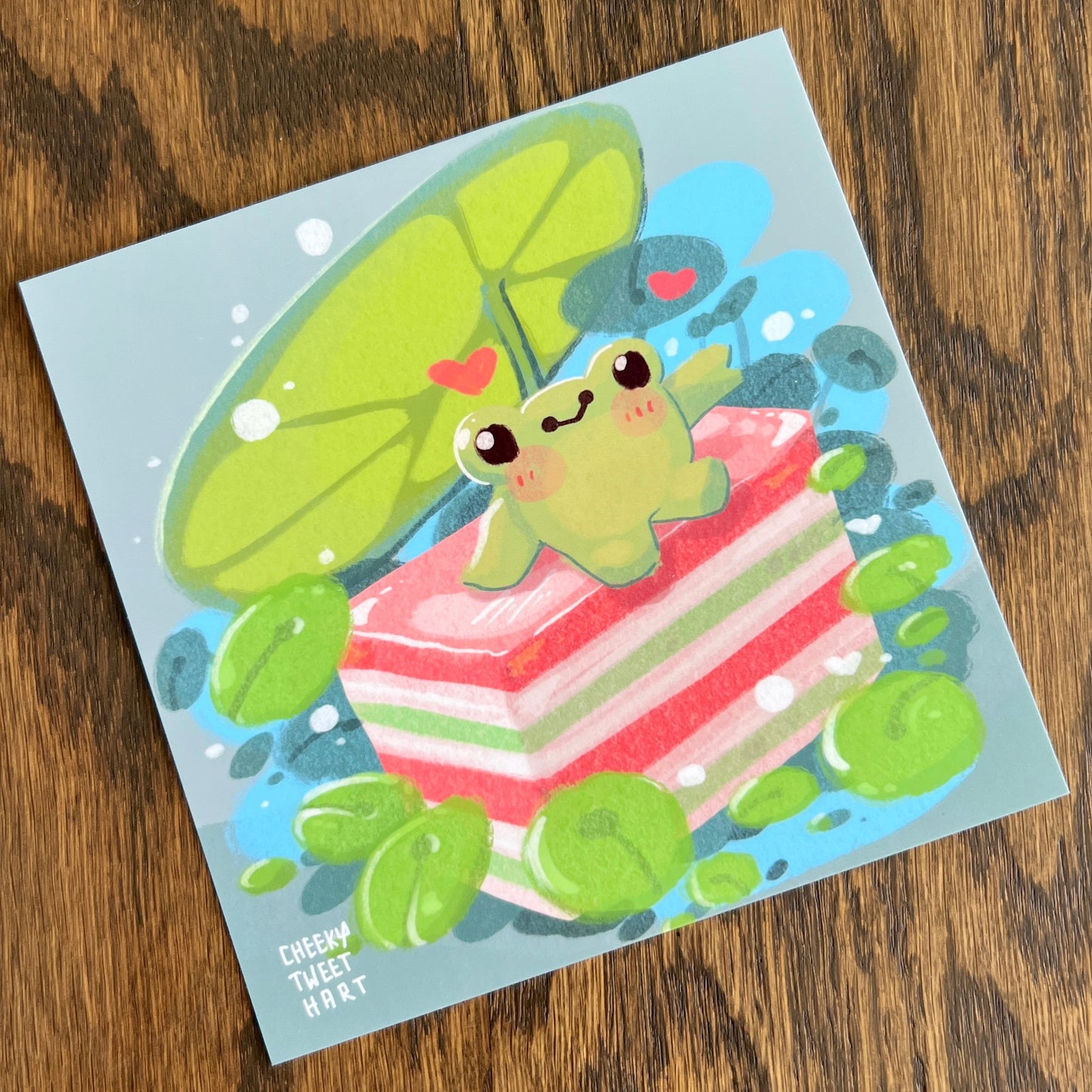 Kueh Lapis Mochi Ribbert Frog Art Prints - Patreon Limited Edition 23 Aug #AP1026
