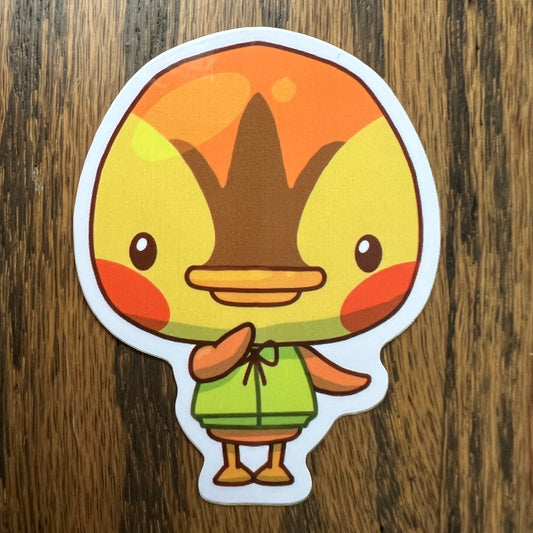 ACNH Molly Game Duck Stickers - Die Cut
