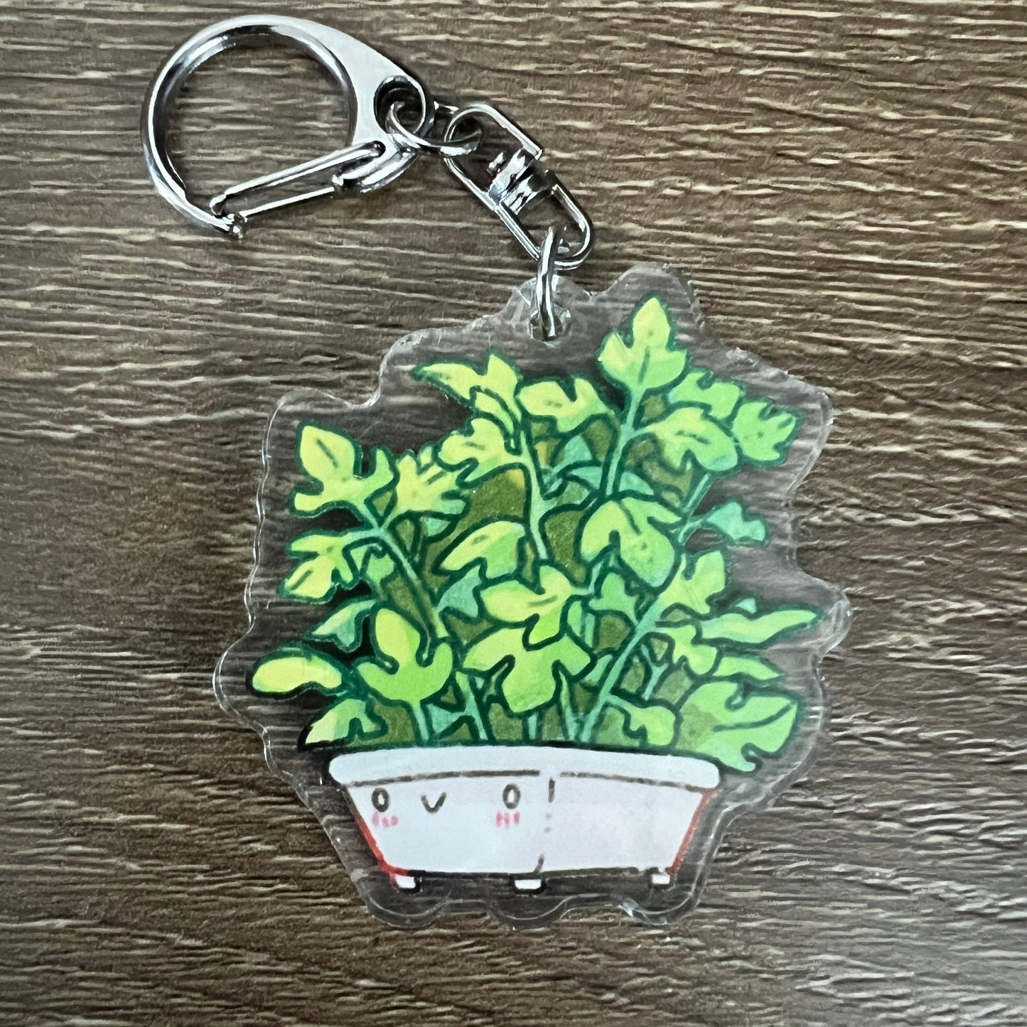 PotHead Coriander Cilantro Plant Acrylic Charm Keychain Accessory #AC170