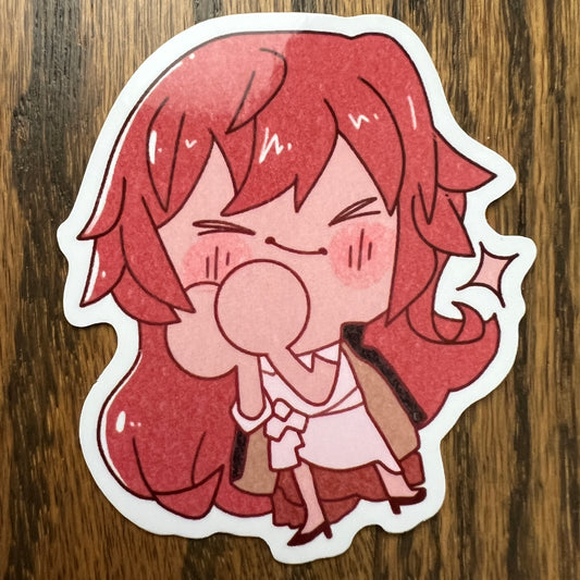 Honkai Star Rail Himeko Chibi Stickers - Die Cut