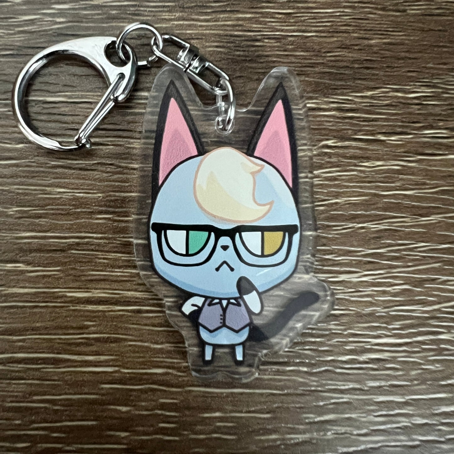 ACNH Raymond Game Cat Acrylic Charm #AC175