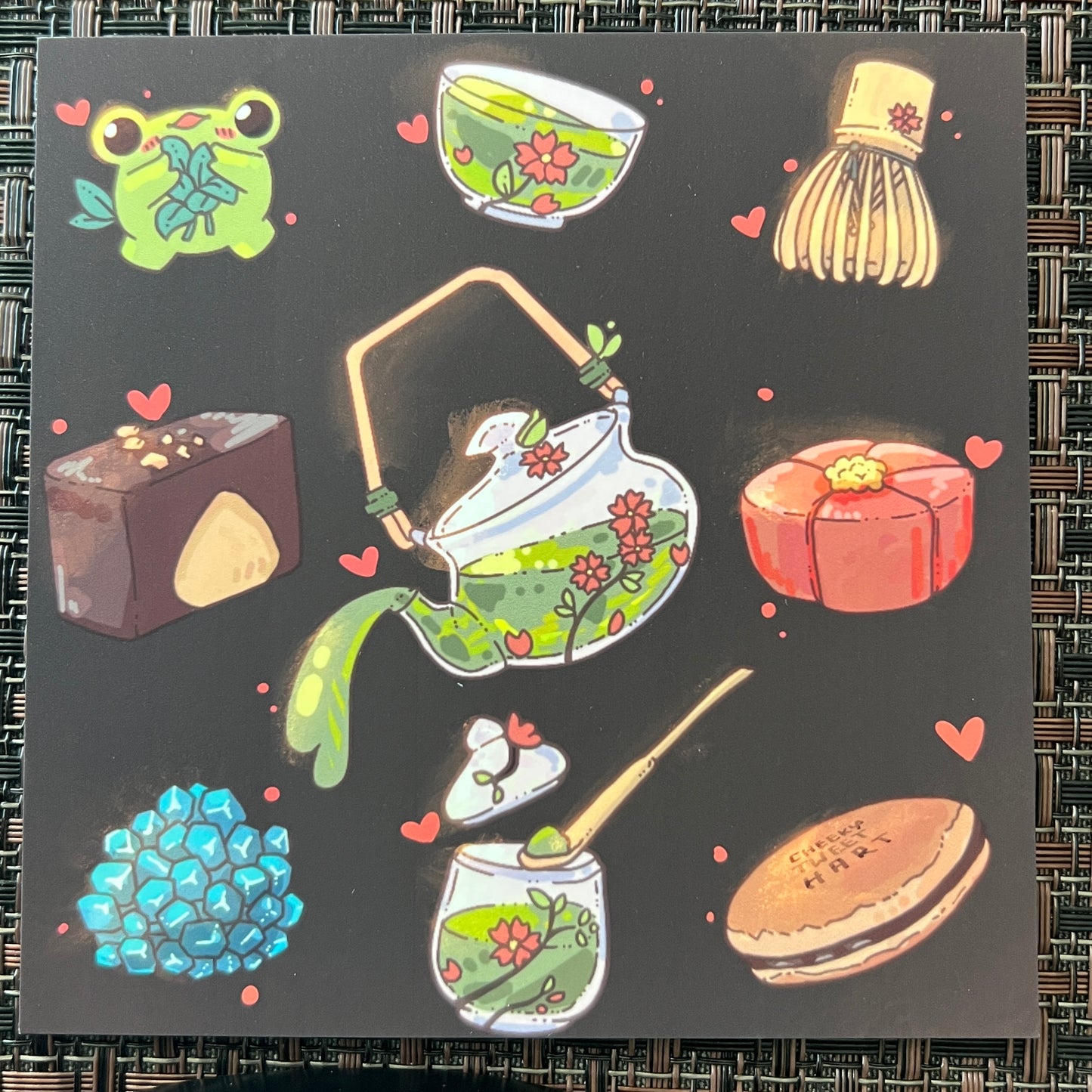 Aesthetic Tea Ribbert Frog Art Prints #AP323