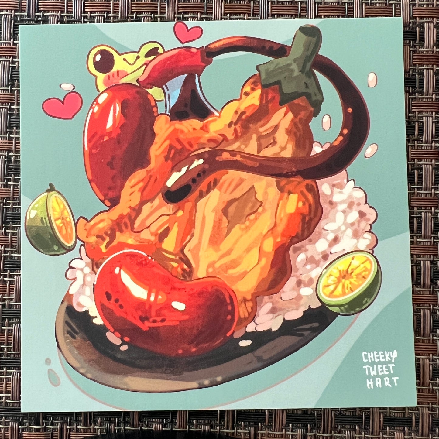 Pinoy Eggplant Dish Ribbert Frog Art Prints #AP314